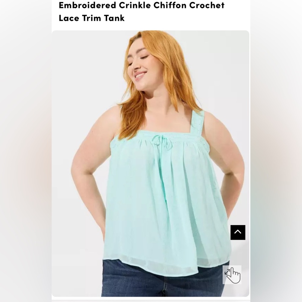 NWT Torrid Square Neck Light Blue Sleeveless Top